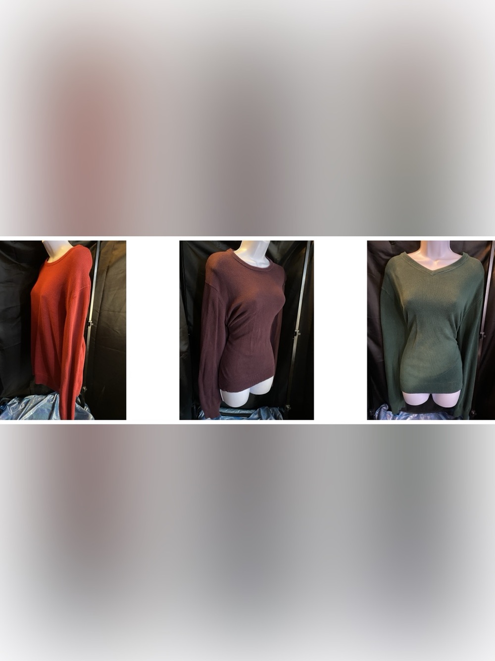 Amazon Essentials Women's V-Neck Sweater Bundle of 3! Size Large